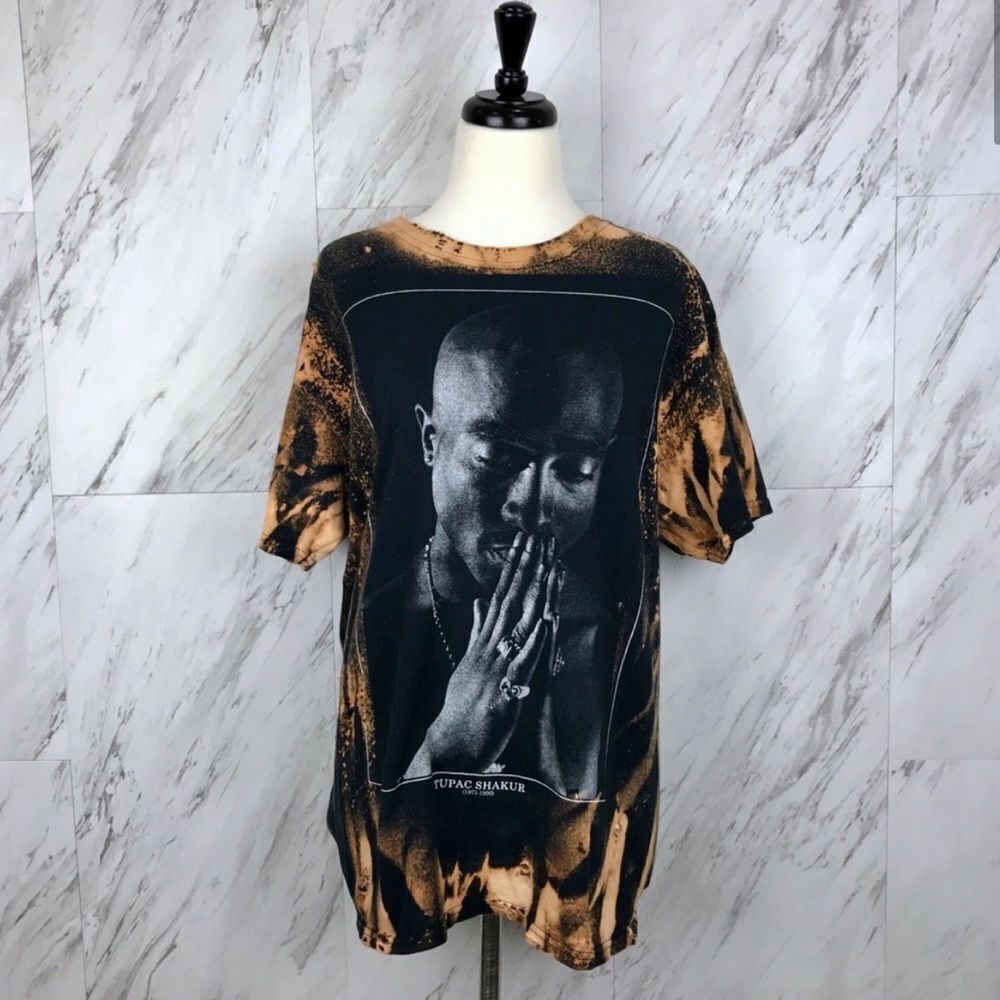 Hand Distressed Tupac T-Shirt - Picture 4 of 5
